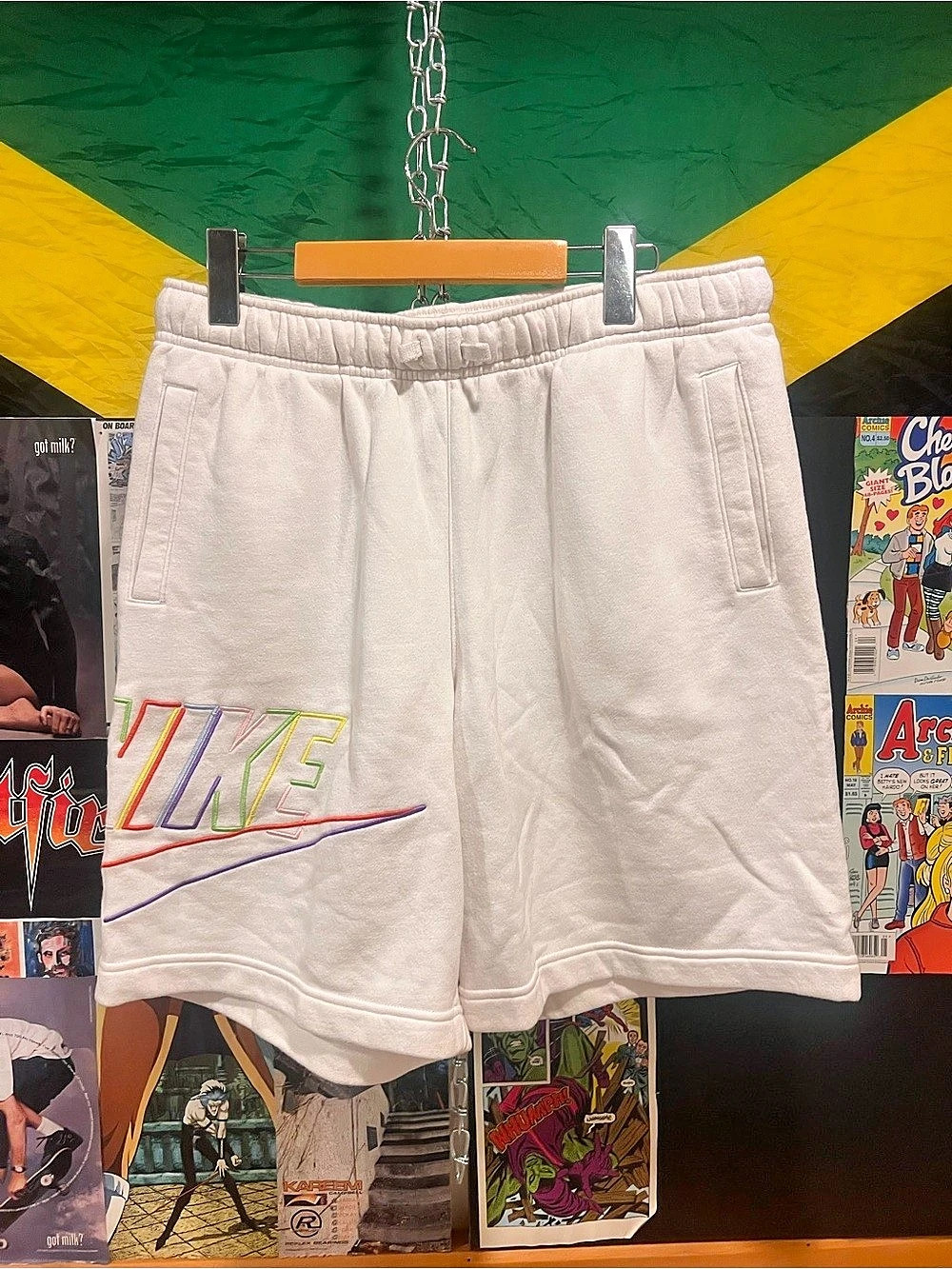 Men's White Athletic Shorts